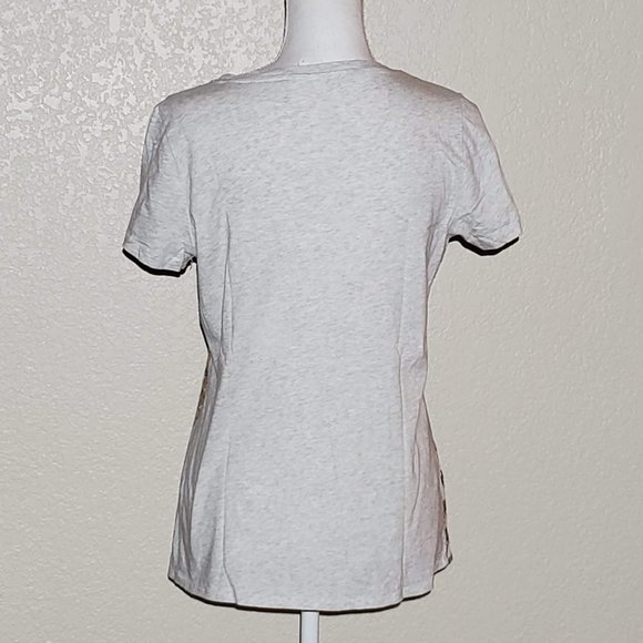 4/$20 Seed Gold Sequin Triangle Pattern Tee - Picture 3 of 6